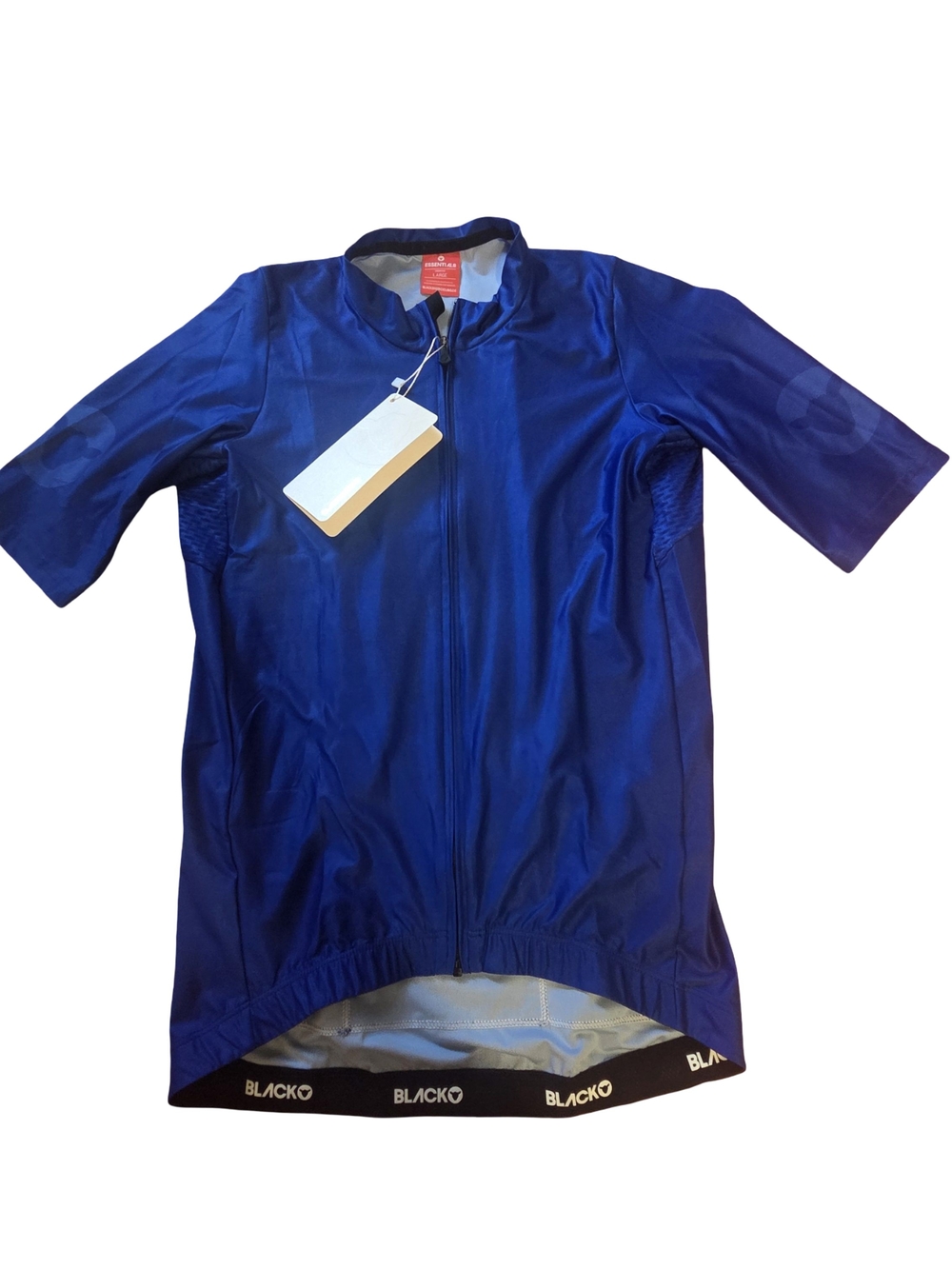 Black Men's Performance Cycling Jersey in Royal Blue